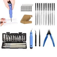 3D Printing Tool Kit Includes Tweezer, Deburring Tool, Plier For Craft Carving, 