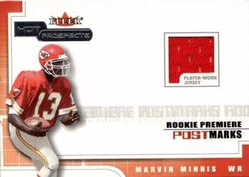 2001 Fleer Hot Prospects #NNO Marvin Minnis Rookie Premiere Postmarks #407/1500