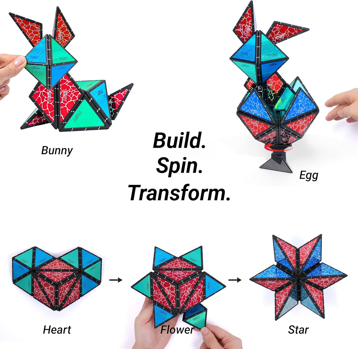 TOSY Magnet Pyramid Stone - 1 Cube Transforms into 1 Billion