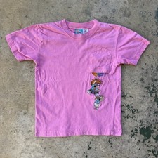 Vintage 1996 Nickelodeon Rugrats Pink Embroidered Girls T-Shirt Size 7/8 Cotton