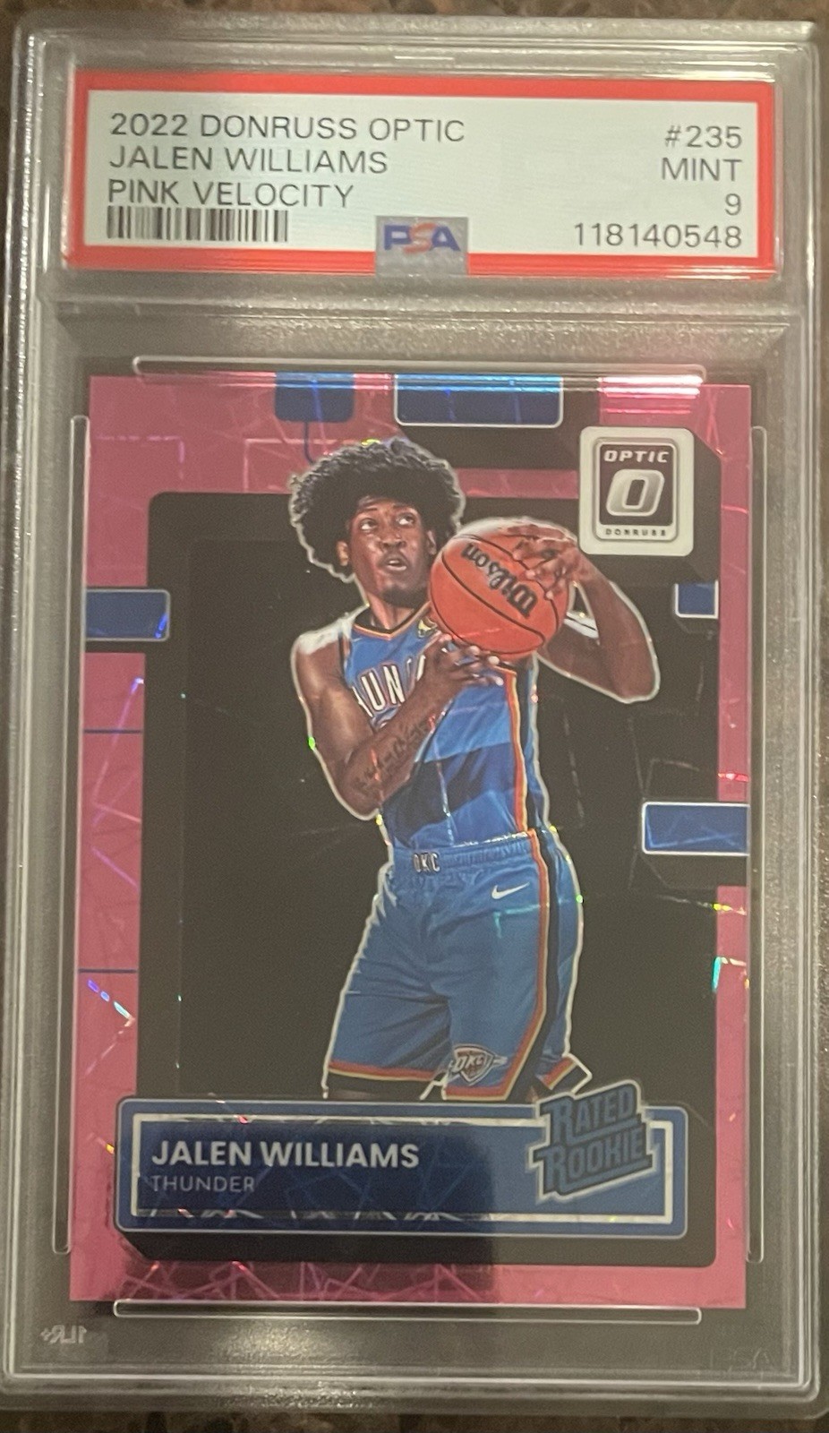 2022 Donruss Optic Jalen Williams #235 (RC) Pink Velocity /79
