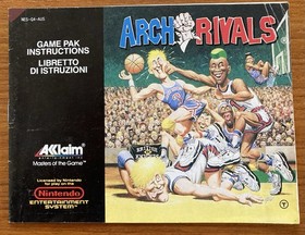 NES ~ ARCH RIVALS ~ Nintendo NES-Q4-AUS Game Cart + Sleeve + Inst + Box Pal A