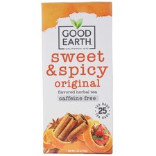 Good Earth Sweet  Spicy Flavored 25 Tea Bags 4 Pack Herbal Teas