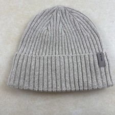 Bula Hat Beanie Mens One Size Gray Ribbed Knit Fleece Lined Ski Outdoor Winter