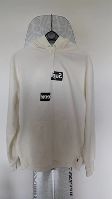 Supreme x Comme Des Garçons Shirt Box Logo split hoodie White Size M - Photo 1/4