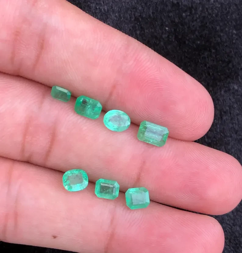 Natural Green Emerald from Zambia Mixed Cut 4.15Cts - Image 1 of 4