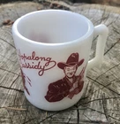 Vintage Milk Glass HOPALONG CASSIDY Mug