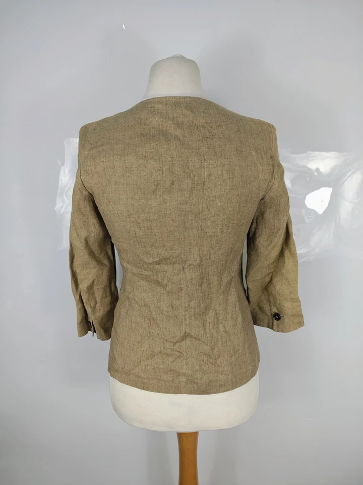 Max Mara Weekend Women's Linen Cropped Jacket Approx Size 8 UK | Small  - Image 4 of 4