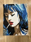 Original Abstract Woman Portrait Painting 14x11 paper Modern Wall Art Home Decor — photo 3