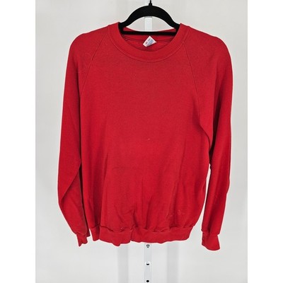 Vtg 1990s Jerzees by Russell Mens Sz XL Crew Neck Sweatshirt Solid Red