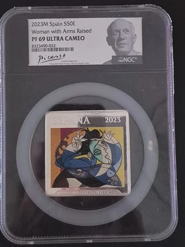 2023M Spain S50EURO PICASSO "WOMAN WITH ARMS RAISED" - NGC PR69 Ultra Cameo FDOI