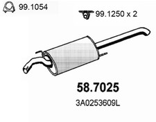 ASSO Endschalldämpfer für VW Passat B3/B4