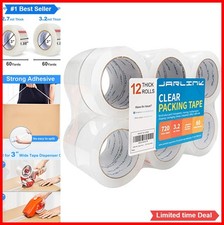 Clear Packing Tape 12 Rolls 3.2mil 60 Yard Heavy Duty Packaging Sealing