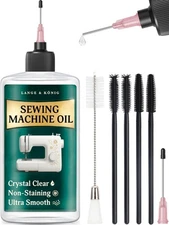 3.4 Oz Sewing Machine Oil Set Including 1" & 1.5" Precision Oil Applicators &...