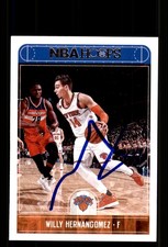 Signed Basketball Card Auto Willy Hernangomez 2017-18 Hoops #103 New York Knicks