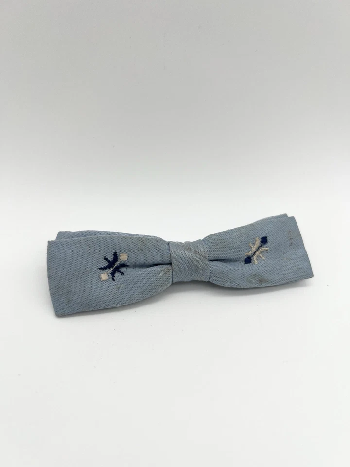 Pajarita vintage años 50 azul claro bordada Atomic Starbursts Western Rockabilly Foto 3 de 4