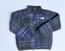 The North Face 5T Puffer Down Jacket Hoodless Plaid Blue Black Green Boy Girl