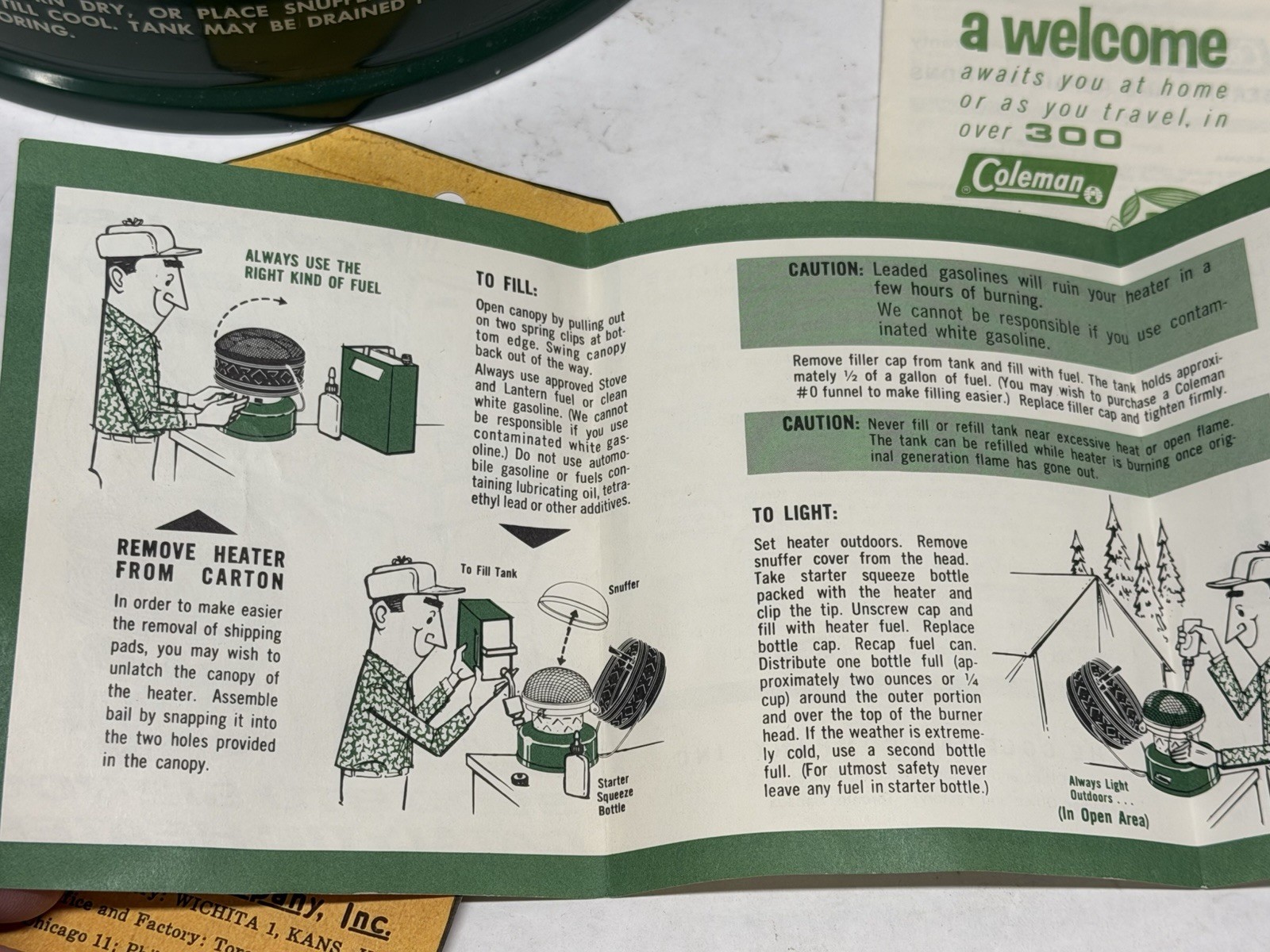 MINT 4-1966 Coleman Catalytic Heater 512-700 3500 BTU Original Box Black Grill