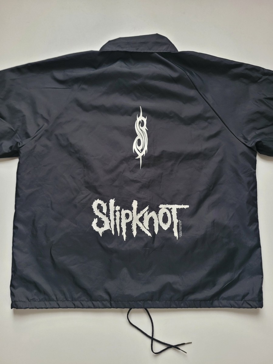 Vintage rare 1999 SLIPKNOT WINDBREAKER JACKET. BLACK 90s BARCODE