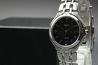 Vintage 1995 N MINT Seiko Dolce 5E31-6010 Blue Dial HAQ Quartz Mens Watch JAPAN