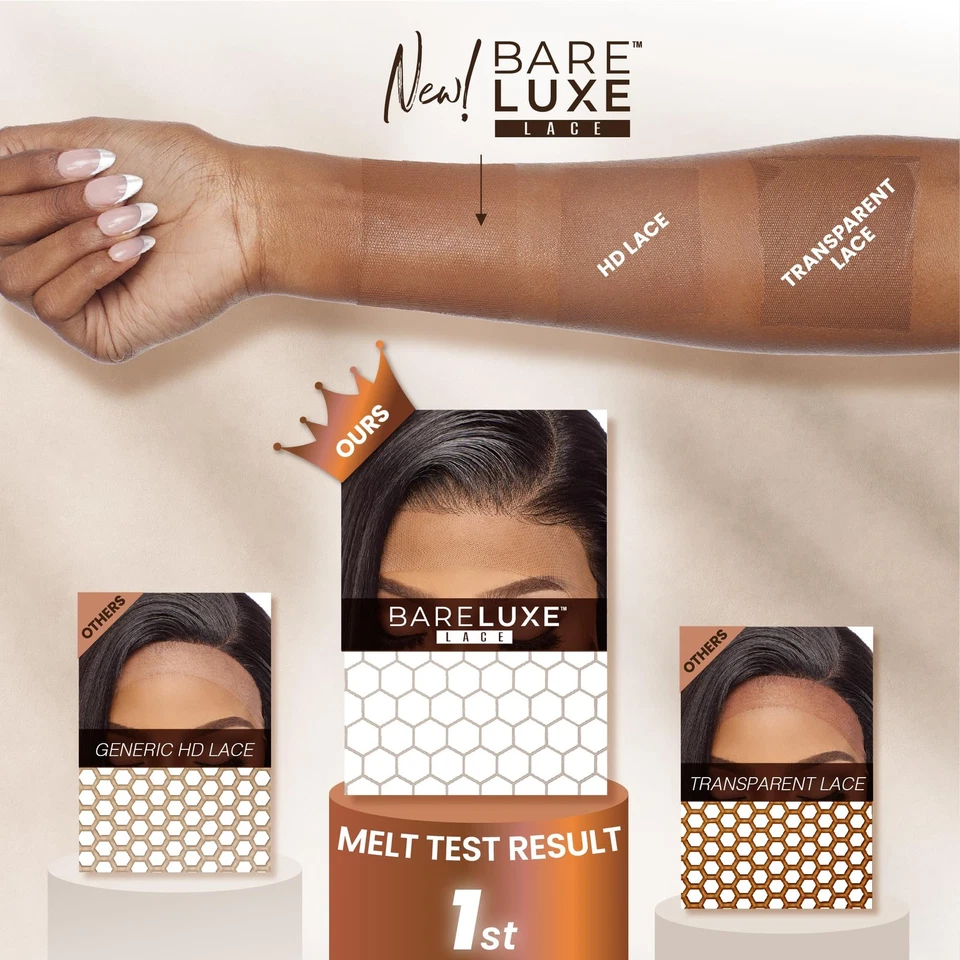 Peluca Sensationnel Desnudo Encaje 13x6 Marrón Sin Pegamento Pre Arrancado Natural Línea del Cabello Foto 2 de 4