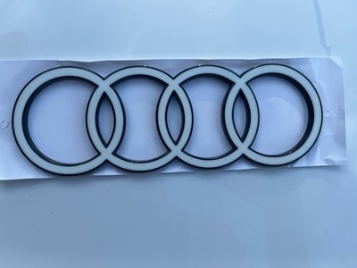 AUDI Ring Emblem White With Black Borders NEW 