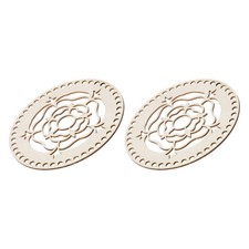 2 Pcs Round Wooden Basket Bottom Crochet Basket Base Crochet Bag Bottom