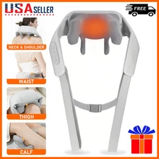 Shiatsu Back Neck Shoulder Massager with Heat Deep Tissue 6D Kneading for Gifts