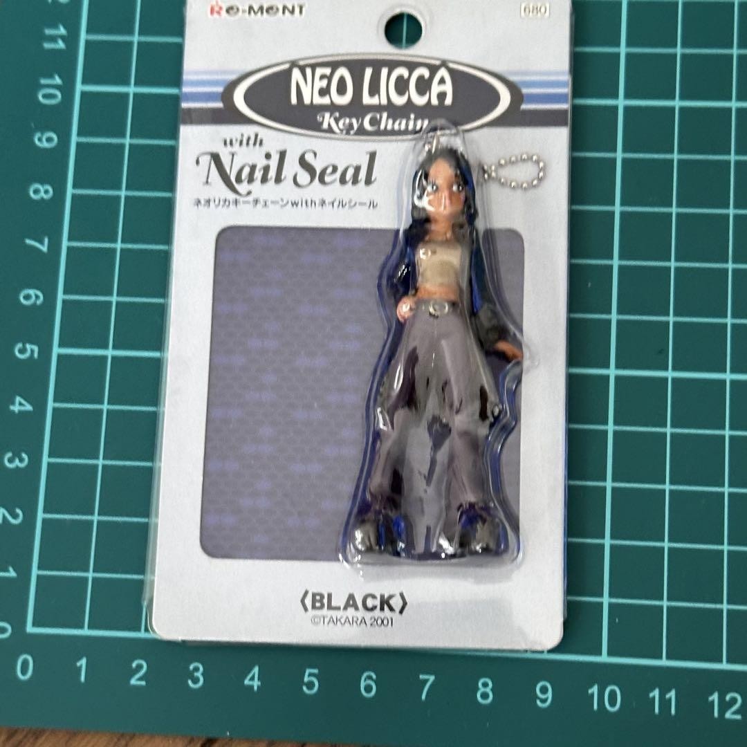 neo licca Black Licca-chan Keychain Nail Stickers Heisei Retro R&B