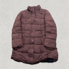Tommy Hilfiger Puffer Coat Womens XL Padded Jacket, Burgundy Red