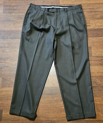 PERRY ELLIS mens portfolio dress pants SIZE 43x32  COLOR GREY CP29D