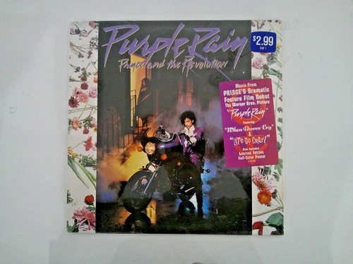 SEALED~MINT~PRINCE PURPLE RAIN LP ORIG '84 1ST PRESS~POSTER~HYPE~STRANGER THINGS