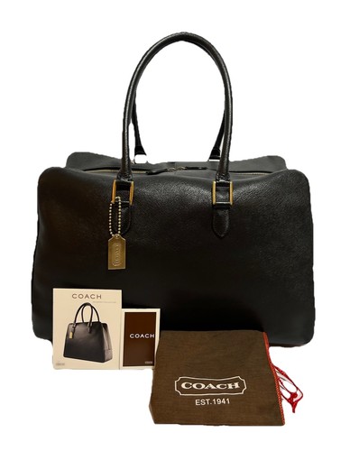 Coach Luggage/Train Bag, XL Gramercy-Vintage,Black Leather-Made In Italy RARE