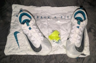 Nike Zoom Superfly Elite 2 Flyknit White Green Spikes FZ9662-100 Men s Size-10