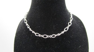 Alternate Open Link Small Charm Sterling Bracelet 7''