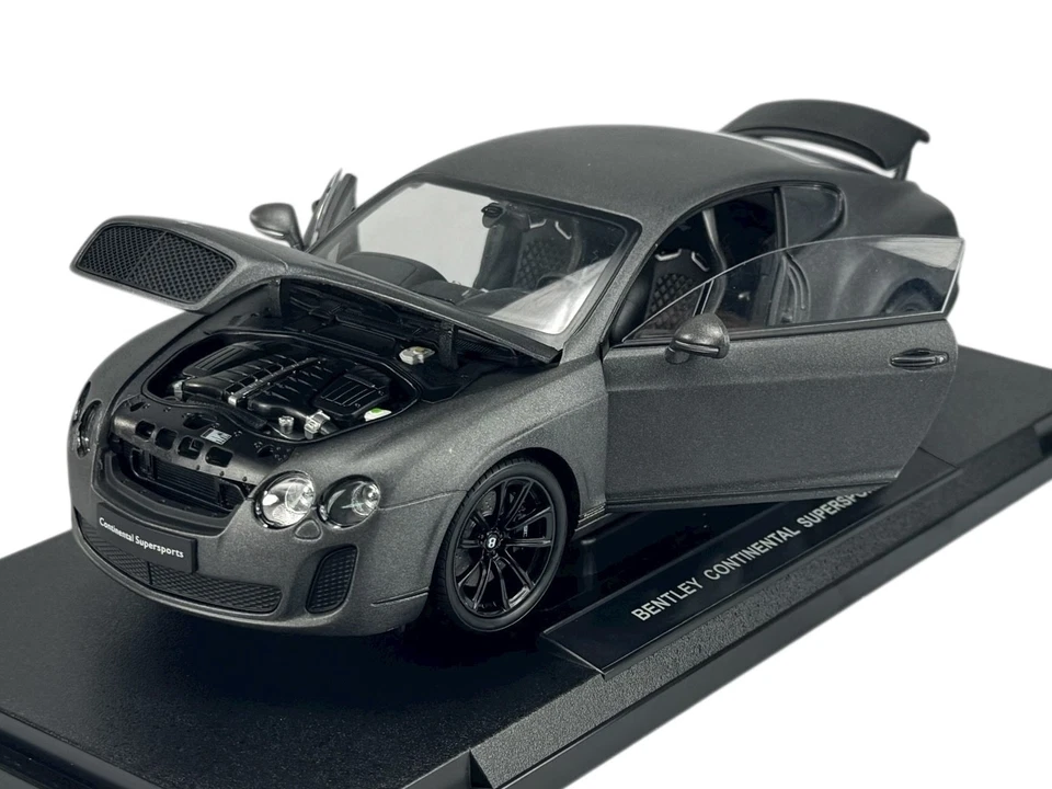 WELLY BENTLEY CONTINENTAL SUPERSPORTS GREY 1:18 DIE CAST METAL MODEL NEW IN BOX - Image 2 of 4