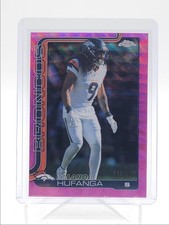 TALANOA HUFANGA 2025 TOPPS CHROME PINK WAVE REFRACTOR BRONCOS /250 Q6383