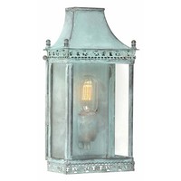 AußEnwandleuchte Wandlampe Laterne Messing Glas H 35 Cm 1 Flammig IP44