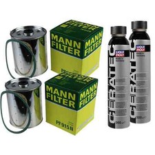 2x filtr oleju MANN-FILTER PF 915 n + 2x LIQUI MOLY Cera Tec 3721
