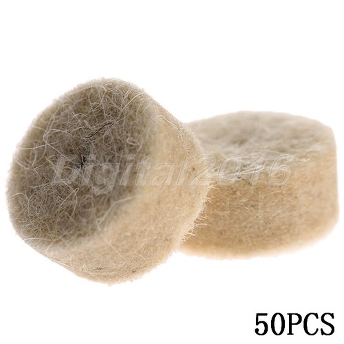 50X 13mm Wool Felt Polishing Pads Buffing Wheel Rotary Tool + 2 Shank Grinder - Picture 7 of 7