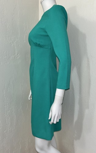 Kate Spade Green Empire Waist 3/4 Slv Keyhole Sheath Dress Size 2 *Dry Cleaned - Picture 7 of 16