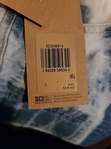 Levi’s Damen Vintage Tie Dye Shortalls Gr. Small Short Fused Blue Cuffed Overall - Bild 5 von 5