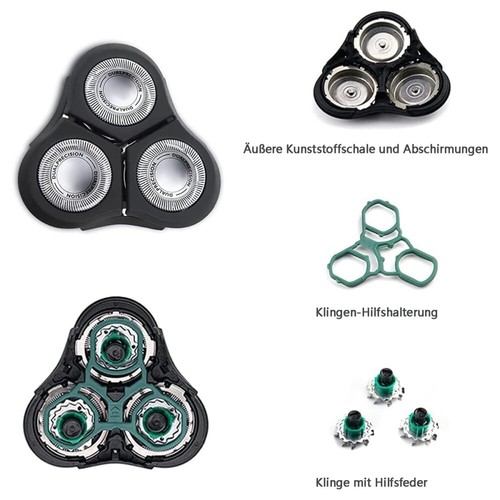 Scherkopf Rasierkopf für Philips Norelco RQ11/RQ1175/50 RQ1175CC RQ1178 RQ1180 - Bild 13 von 15
