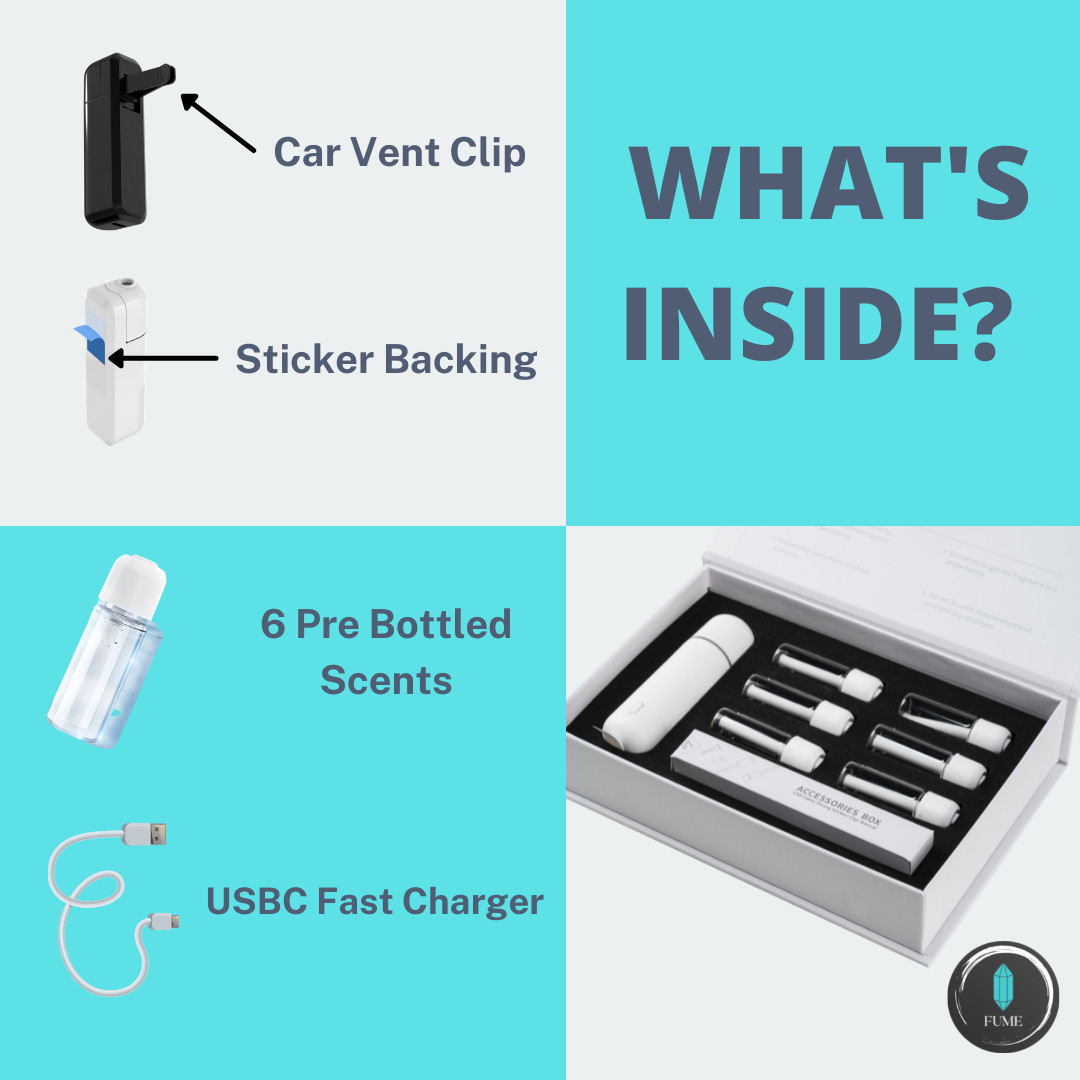 PORTABLE SCENT DIFFUSER | WATERLESS| EASY CHARGING | CORDLESS | CAR ACCESSORIES