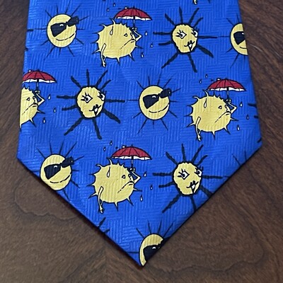 Vintage Marco Polo Italian Style Blue Gold Men s Neck Tie