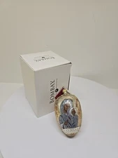 Bombay European Treasures Mother Mary Christmas Ornament Glass NWT D46