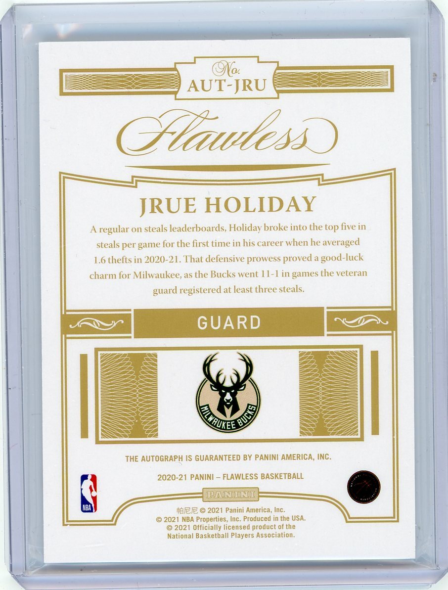 2020-21 Panini Flawless Basketball Ruby Autograph #AUT-JRU Jrue 