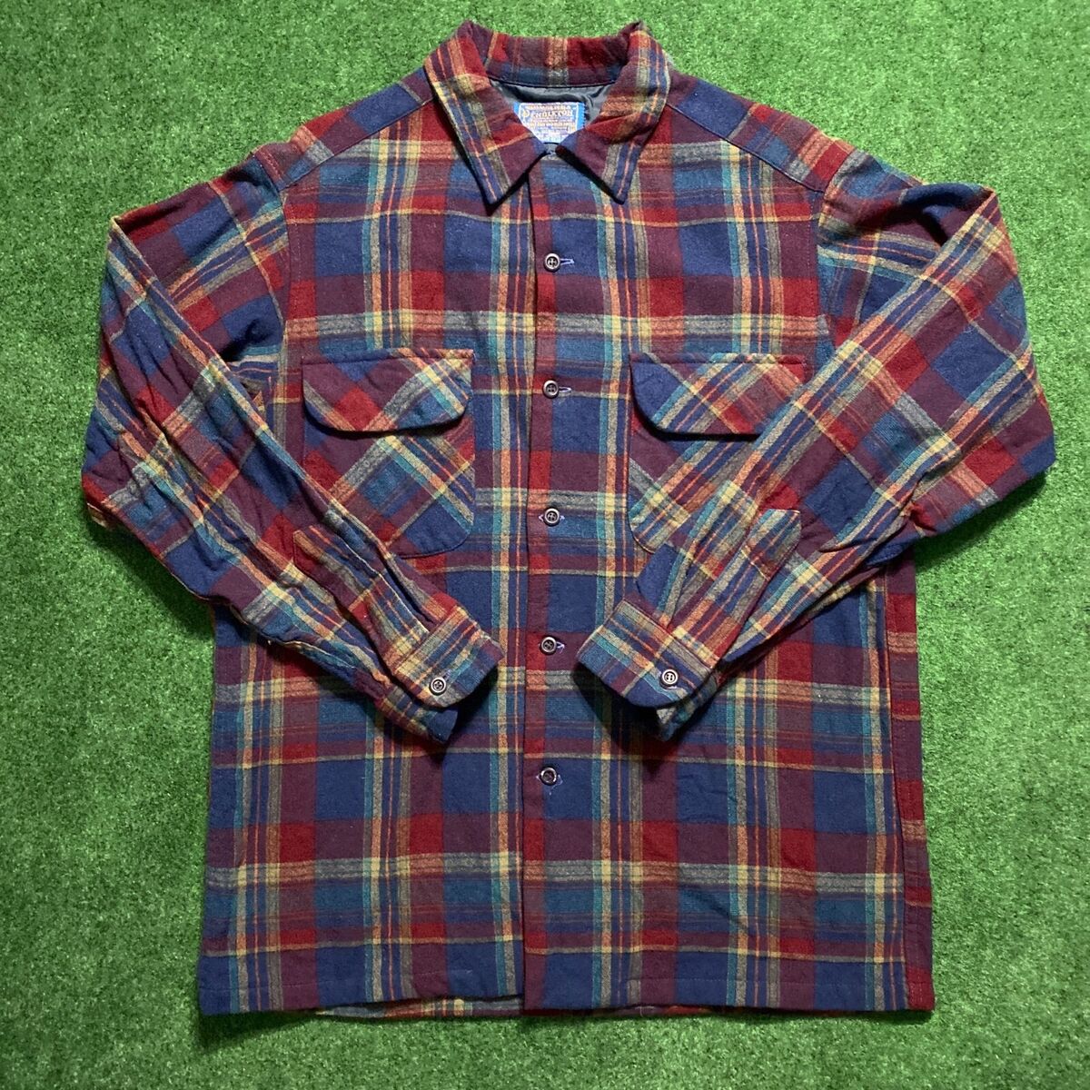 Vintage Mens 50s Pendleton Virgin Wool Board Shirt Flannel Vintage Mens 50s Pendleton Virgin Wool Board Shirt Flannel