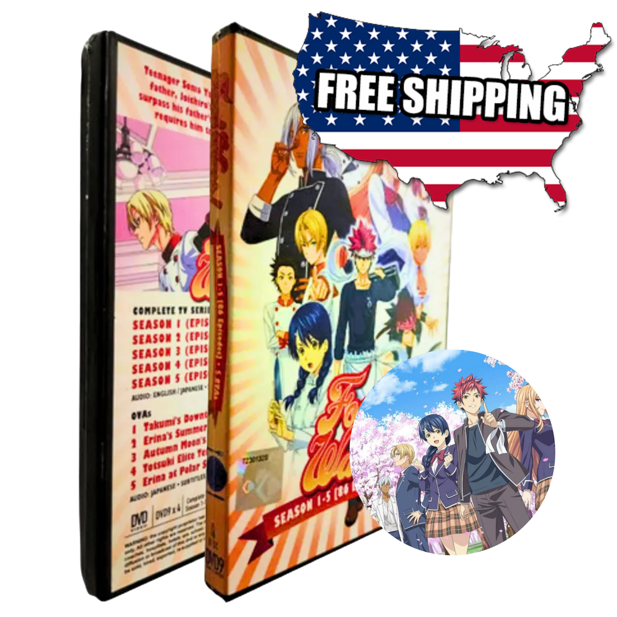 Anime DVD Food Wars! Shokugeki no Souma Season 1-5 Complete