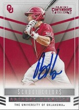 Anthony Hermelyn Oklahoma Sooners School Colors 2015 Panini Signed Card